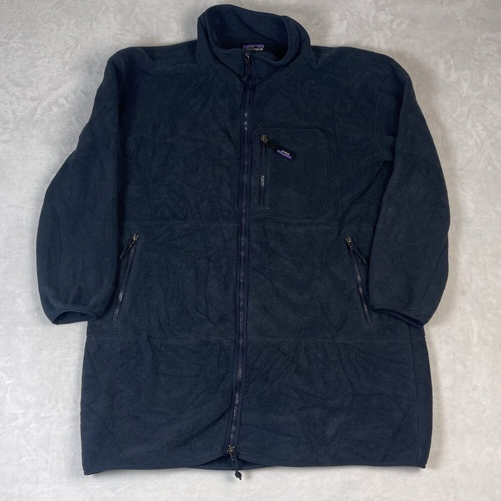 Patagonia Synchilla Men's Blue Full Zip Fleece Jacket Size L Outdoor Hiking